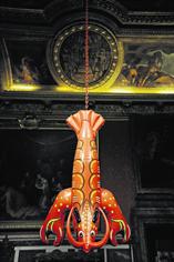 Lobster, one of the 15 monumental sculptures by Koons, being displayed at the Chateau de Versailles. (AFP)