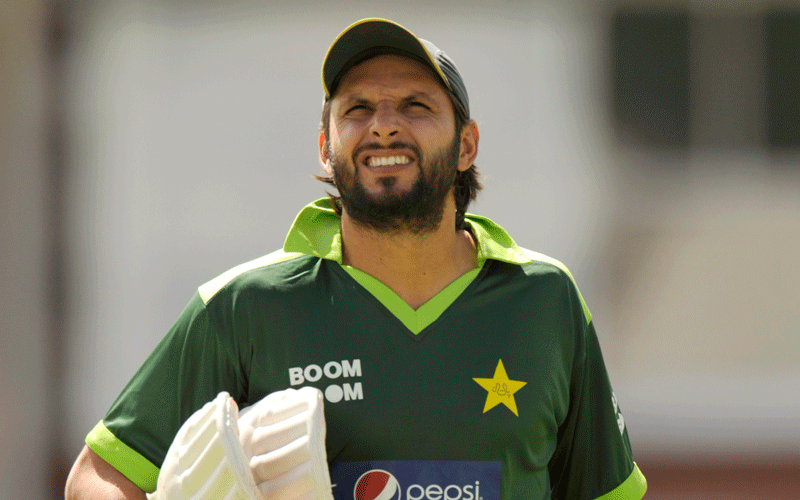 Shahid Afridi arrives at a training session before the first cricket test match against Australia at Lord's. (REUTERS)