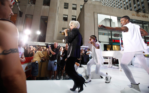 Singer Lady Gaga performs on NBC's "Today" show in New York. (REUTERS)