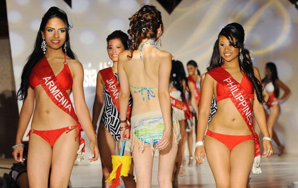 22nd Annual Miss Asia USA beauty pageant preview event and fashion show in Los Angeles. The final for the event will be held in Los Angeles with 32 contestants representing 18 Asian countries and the event is open to any women of Asian ancestry living in the United States. (AFP)