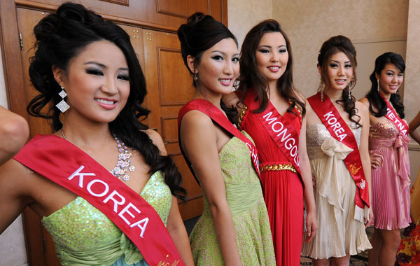 Miss Asia USA beauty pageant preview event and fashion show in Los Angeles. The final for the event will be held in Los Angeles with 32 contestants representing 18 Asian countries and the event is open to any women of Asian ancestry living in the United States. (AFP)