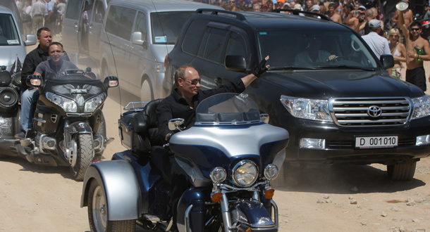 Putin rides a Harley to boost ratings - Emirates24|7