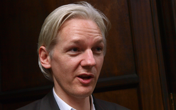 Founder and editor of the WikiLeaks website, Julian Assange, faces the media during a debate event, held in London.  On Sunday, the online whistle-blower website WikiLeaks released some 90,000 leaked U.S. army and intelligence documents relating to the war in Afghanistan, which have been highlighted as potentially putting American military lives at risk, although Assange says there is "no reason" to doubt the reliability of the leaked documents.(AP)