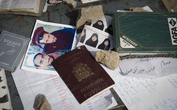 Seized photos and passports recovered during military operations against Taliban militants are displayed on a table in the village of Sherwangi Tor in South Waziristan. Around 30,000 troops are taking part in the offensive against an estimated 10-12,000 militants in the semi-autonomous and lawless tribal belt. A massive cache of leaked Pentagon documents on the Afghan war highlights the role that Pakistan's intelligence service plays in destabilising Afghanistan, the president's spokesman said. Kabul has long accused Islamabad of providing support and sanctuary for militant groups that plan, fund and carry out attacks in Afghanistan. The whistleblowing website Wikileaks made public 92,000 Pentagon files and field reports about deaths of innocent civilians, Pakistani agents meeting the Taliban and Iran secretly furnished it with money, arms and training. (AFP)