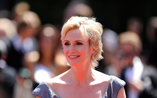 US actor Jane Lynch arrives for the Primetime Creative Arts Emmy Awards in Los Angeles, California, USA. The Primetime Creative Arts Emmy Awards honors excellence in television technical categories such as makeup, editing and cinematography. (EPA)