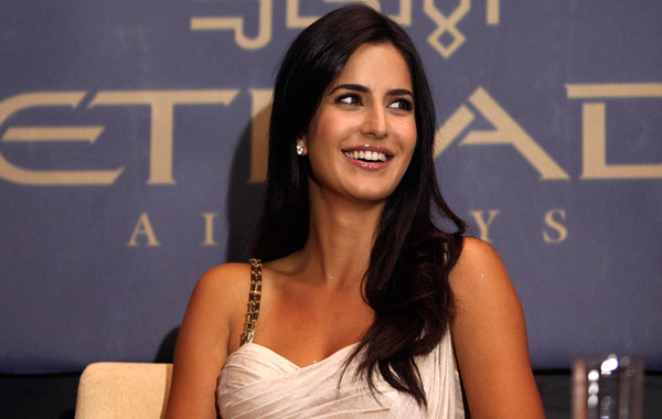 Bollywood actress Katrina Kaif speaks during a news conference in Mumbai, India. Etihad Airways, the national airline of the United Arab Emirates, has announced Kaif as the airlines new brand ambassador. (AP)