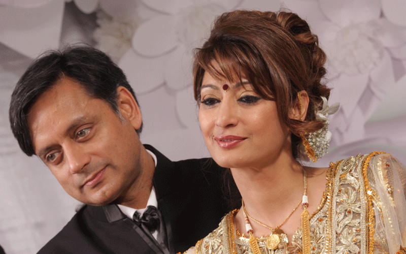 Shashi Tharoor and Sunanda Pushkar. (SUPPLIED)