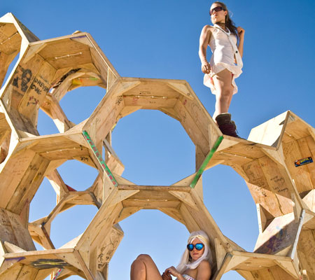 The "Honey Trap" art installation is shown during Burning Man 2010 in Black Rock City, Nev. (AP)