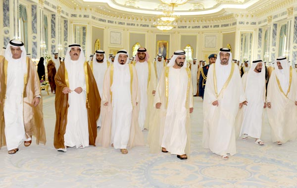 Sheikh Khalifa congratulated on his safe return from successful treatment abroad by Rulers, Crown Princes and Deputy Rulers. (WAM)