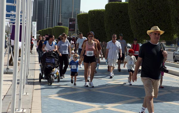 Sixty children and their parents enjoyed the short 1 .5 km Abu Dhabi Media Company Children’s Walk.  The purpose of the event was to introduce children to classical music in a fun way (SUPPLIED)
