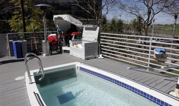 A lap pool at the Google headquarters in Mountain View. (REUTERS)
