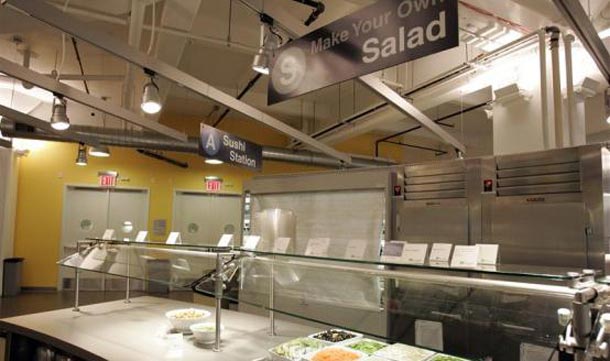A view of a canteen in the New York City offices of Google. (REUTERS)