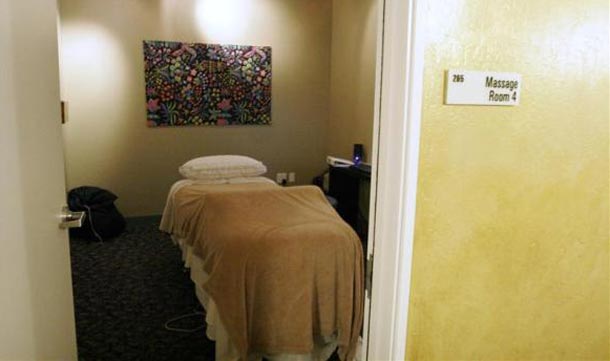A massage room at the Google headquarters in Mountain View. (REUTERS)