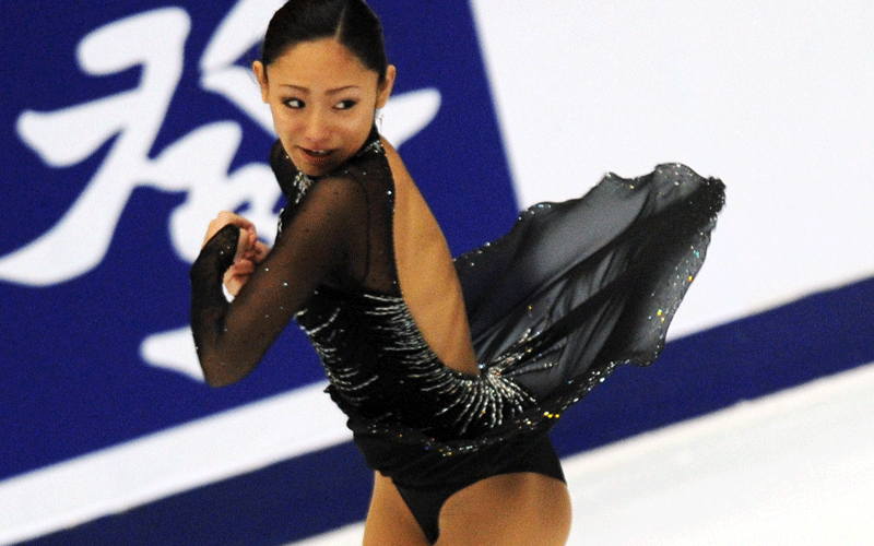 Miki Ando of Japan competes in the ladies free skating programme at the ISU Grand Prix of Figure Skating Cup of China event in Beijing on Saturday. Miki Ando scored a combined total of 172.27 to take first place. (AFP)