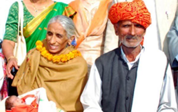Mrs. Rajo Devi gave birth to a healthy baby girl in 2008 at the ripe young age of 70 years old. (SUPPLIED)