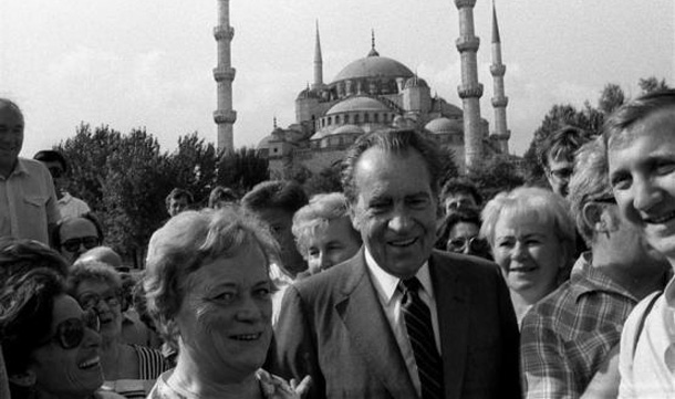 Former President Richard Nixon while on a short visit to Turkey. (REUTERS)