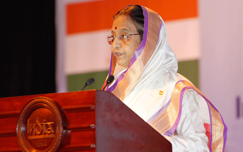 The Indian President Smt. Pratibha Patil on Tuesday night inaugurated the first overseas Indian Worker's Resource Centre at a function in India Club in Dubai (Supplied)
