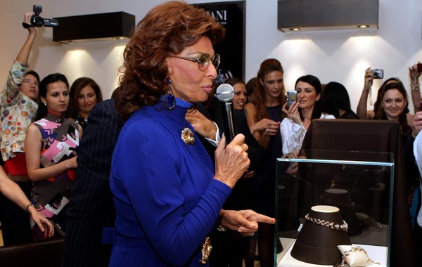 Big-spending customers have been invited to luxury jeweller Damiani's event, which Hollywood legend Sophia Loren Loren is hosting with Vice-President Giorgio Damiani. (CHANDRA BALAN)