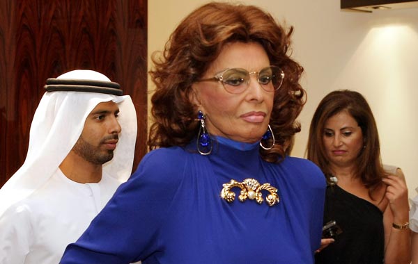 Hollywood legend Sophia Loren makes an appearance at The Dubai Mall as part of a launch event for luxury jeweller Damiani. (CHANDRA BALAN)