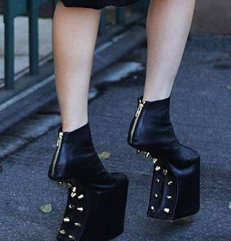 Spikes, zips, no heels: Gaga's weird new shoes - Entertainment ...