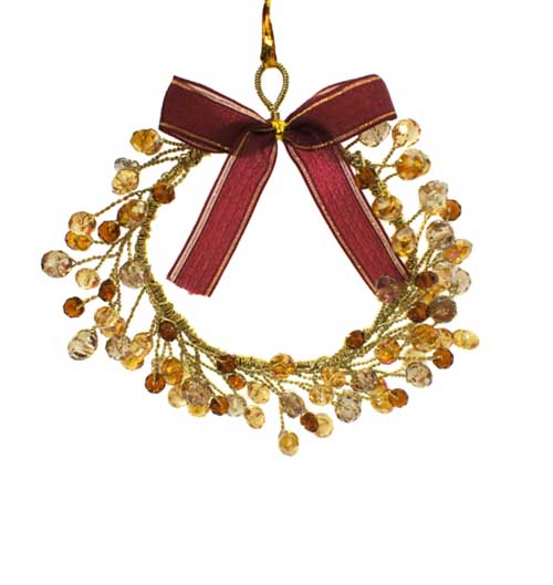 Sahar Arshad promises that this beautiful crystal Christmas wreath will sparkle and shimmer like snowflakes on your Christmas tree. Decorated with Swarovski crystals and pearls intertwined together with bronze wire, these wreaths are available in a variety of combinations. Dh90, www.arte.ae