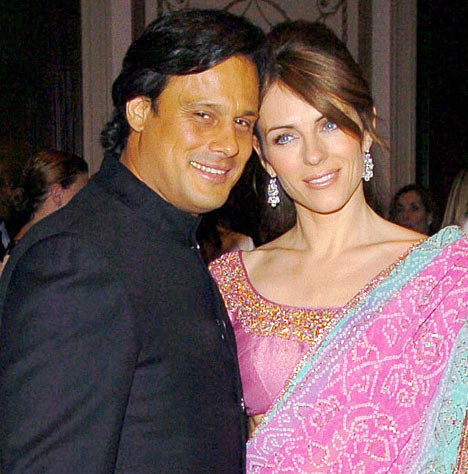In late 2002, Hurley started dating Indian textile heir and software entrepreneur Arun Nayar. They married in a cross-continental affair in March 2007, with ceremonies at Sudeley Castle in the UK and Umaid Bhawan Palace in India (FILE)
