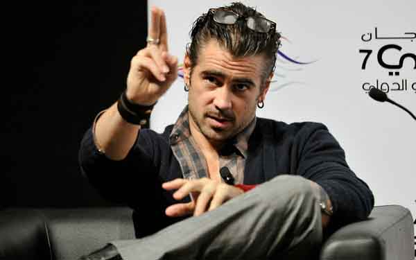 Actor Colin Farrell speaks on stage during an 'In Conversation' on day eight of the 7th Annual Dubai International Film Festival held at the Madinat Jumeriah Complex on December 19 (GETTY IMAGES)