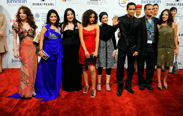 The Cast of "Cairo Exit"  attend the Closing Night Muhr Awards Ceremony during day eight of the 7th Annual Dubai International Film Festival held at the Madinat Jumeriah Complex. (GETTY)