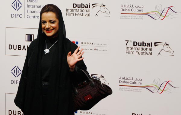 Emirati filmmaker Nayla Al Khaja arrives for the red carpet closing night and awards ceremony of the 7th Dubai International Film Festival. (REUTERS)