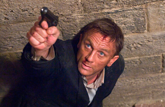 In this undated film publicity image released by Sony Pictures, Daniel Craig portrays James Bond in a scene from "Quantum of Solace". (AP)