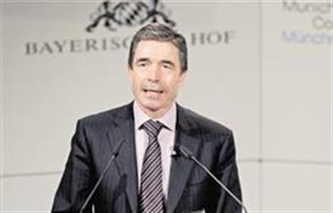 Rasmussen addressing the 46th Munich Security Conference. (GETTY IMAGES)