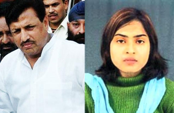 Former state minister of Uttar Pradesh Amarmani Tripathi and his wife Madhumani were convicted in the controversial murder of poet Madhumita Shukla. Madhumita was found murdered at her Lucknow flat on May 9, 2003. Madhumita was allegedly murdered at the behest of Amarmani's wife Madhumani after she learnt that the poet was having an affair with her husband. (AGENCIES)