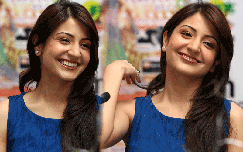 Indian Cinestar Anushka, seen during a press conference before the release of their new movie Patiala House in Dubai. (Photo by Ashok Verma)