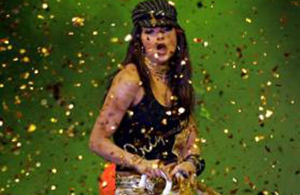 Bollywood actress Priyanka Chopra performs during a charity show to raise funds for disabled people in New Delhi on December 24, 2005. (REUTERS)