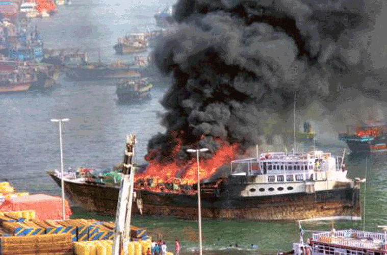 The fire was extinguished within an hour (PICTURE COURTESY: GULF NEWS)