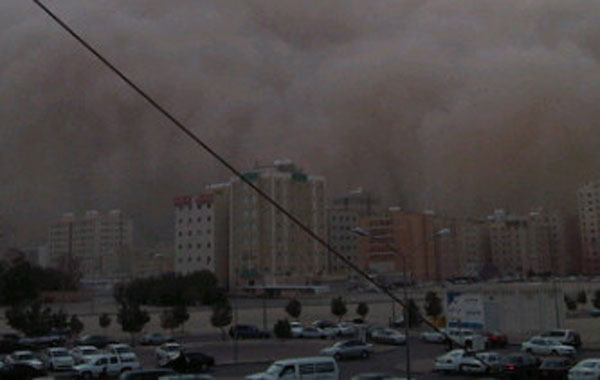 A picture of the sandstorm in Kuwait. (SUPPLIED)
