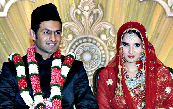 Shoaib Malik (Pakistan) and Sania Mirza (India). (AGENCIES)