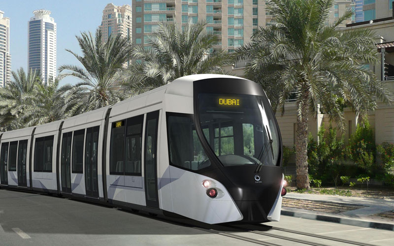Dubai Tram approached the loop from Dubai Marina Metro station (station 5), and bent towards JBR, from where it continued to JLT and Dubai Marina. (File picture)