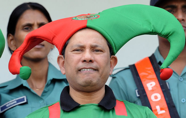 A Bangladesh supporter at the Sher-E-Bangla stadium.(AFP)