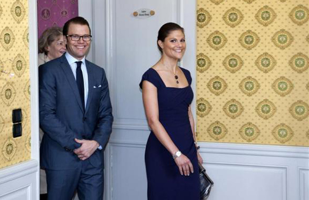 Crown Princess Victoria of Sweden and her husband Prince Daniel. (REUTERS)
