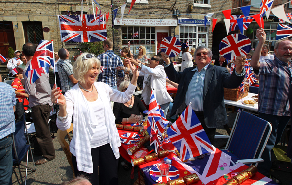 The community of Marple Bridge enjoy their royal street party held in the village of Marple Bridge in Stockport, United Kingdom. (GETTY)