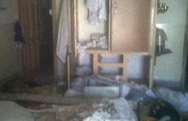 A frame grab obtained from ABC News shows the interior in the mansion where Osama Bin Laden was killed. (REUTERS)
