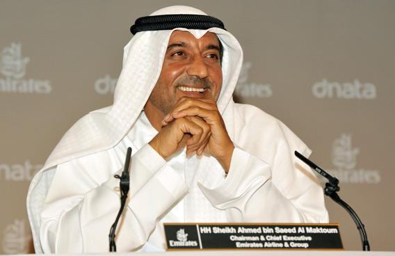 Sheikh Ahmed bin Saeed Al Maktoum, Chairman and Chief Executive, Emirates Airline and Group (SUPPLIED)