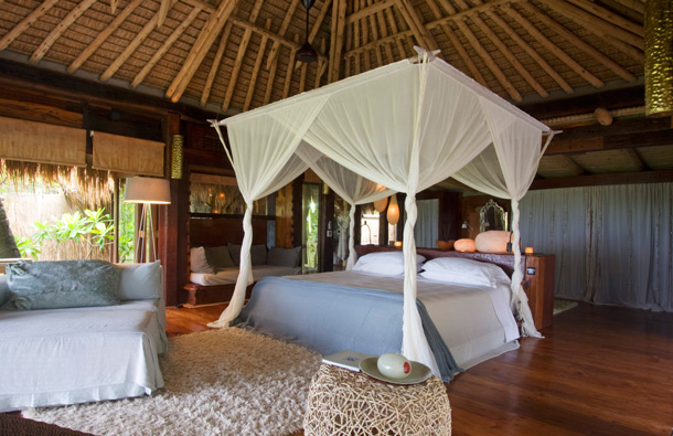 The 11 villa bedrooms of North Island resort in the Seychelles, an archipelago in the Indian Ocean. (AP)