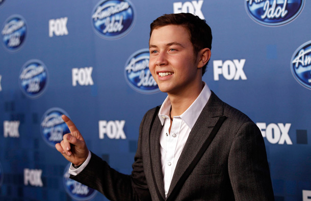 Scotty McCreery is seen backstage at the "American Idol" finale on Wednesday, May 25, 2011, in Los Angeles. (AP)