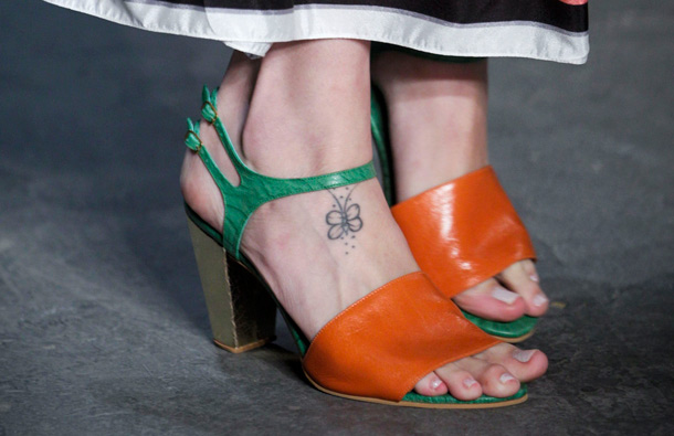 A model wears a creation by Patachou during the Fashion Rio Summer 2012 collection in Rio de Janeiro, Brazil. (AP)