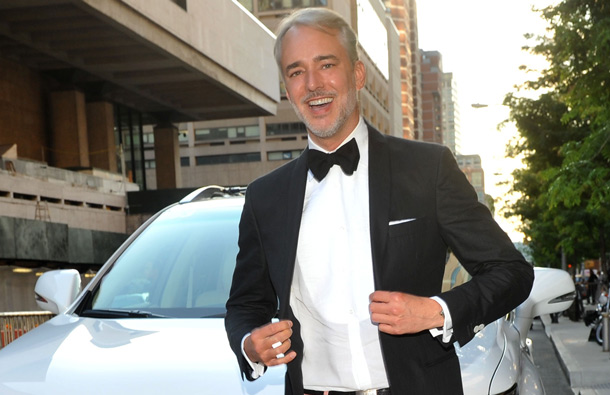 Michael Bastian, menswear designer of the year winner, arrives in a Lexus at the 2011 CFDA Fashion Awards in New York. (AP)