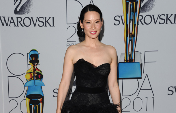 Actress Lucy Liu attends the 2011 CFDA Fashion Awards at Alice Tully Hall in New York. (AP)