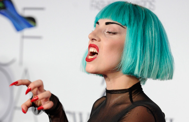 Singer Lady Gaga attends the 2011 CFDA Fashion Awards at Alice Tully Hall in New York. (AP)