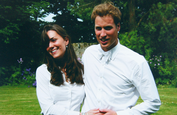 Kate Middleton and Prince William on the day of their graduation ceremony at St Andrew's University in St Andrew's on June 23, 2005 in Scotland. (GETTY/GALLO)